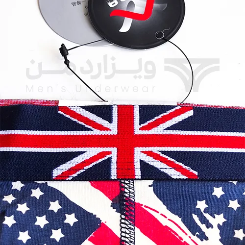 Code-0161-3 شورت مردانه فانتزی پشت باز 2 بند لامبادا XUBA پرچم انگلیس