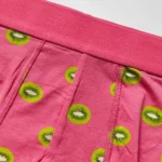 شورت مردانه پادار H&M اورجینال طرح کیوی زمینه گلبه ای