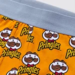 شورت مردانه پادار H&M اورجینال Pringles زمینه زرد