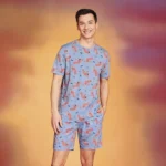 ست مردانه تیشرت و شلوارک راحتی لیورجی Livergy آلمان طرح خرچنگ