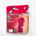 ست مردانه تیشرت و شلوارک راحتی لیورجی Livergy آلمان طرح کوسه