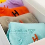 پک پرمیوم 5 تایی جوراب مچی مردانه هرمس Hermes اورجینال گلدوزی شده Premium