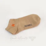 پک پرمیوم 5 تایی جوراب مچی مردانه هرمس Hermes اورجینال گلدوزی شده Premium