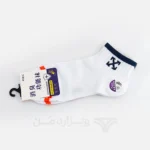 پک پرمیوم 5 تایی جوراب مچی مردانه آف-وایت Off-White اورجینال گلدوزی شده Premium