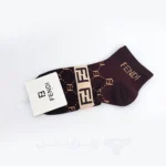 پک پرمیوم 5 تایی جوراب مچی مردانه فندی Fendi اورجینال گلدوزی شده Premium