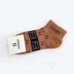 پک پرمیوم 5 تایی جوراب مچی مردانه فندی Fendi اورجینال گلدوزی شده Premium