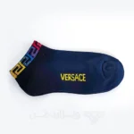 پک پرمیوم 5 تایی جوراب مچی مردانه ورساچ Versace اورجینال گلدوزی شده Premium