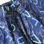 شلوارک راحتی مردانه کتان وارداتی طرح ورساچ Versace آبی