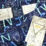 شلوارک راحتی مردانه کتان وارداتی طرح ورساچ Versace آبی