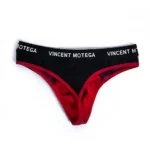 شورت مردانه لامبادا اورجینال Vincent Motega بیکینی فانتزی حریر قرمز مشکی