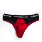 شورت مردانه لامبادا اورجینال Vincent Motega بیکینی فانتزی حریر قرمز مشکی