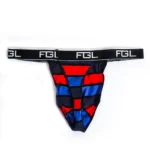 شورت مردانه لامبادا اورجینال FGL بیکینی فانتزی آبی نارنجی کش پهن