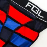 شورت مردانه لامبادا اورجینال FGL بیکینی فانتزی آبی نارنجی کش پهن