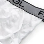 شورت مردانه لامبادا اورجینال FGL بیکینی فانتزی سفید کش پهن