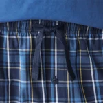 ست مردانه تیشرت و شلوارک راحتی لیورجی Livergy آلمان طرح ساحل آبی چهارخونه