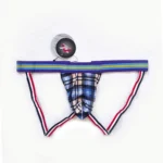 شورت مردانه فانتزی پشت باز 2 بند جاک استرپ XUBA چهارخونه پرچمی