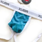 شورت مردانه فانتزی پشت باز 2 بند جاک استرپ XUBA آبی فیروزه ای