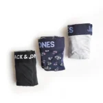 پک 3 تایی شورت مردانه باکسر بریف جک اند جونز JACK & JONES اورجینال وارداتی - طرح دو