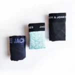 پک 3 تایی شورت مردانه باکسر بریف جک اند جونز JACK & JONES اورجینال وارداتی - طرح سه