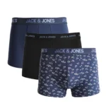پک 3 تایی شورت مردانه باکسر بریف جک اند جونز JACK & JONES اورجینال وارداتی - طرح هفت