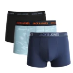 پک 3 تایی شورت مردانه باکسر بریف جک اند جونز JACK & JONES اورجینال وارداتی - طرح هشت