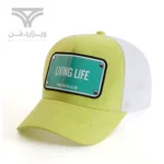کلاه کپ (لبه دار) جان هتر John Hatter & CO مدل Living life سبزفسفری سفید پشت توری