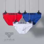 شورت مردانه اسلیپ بغل باریک Breathable Men's briefs اورجینال وارداتی برند 0850(BS) فانتزی پارچه کبریتی
