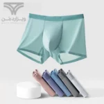 شورت مردانه ابریشمی یخی Ice Silk پادار وارداتی نیمه شفاف