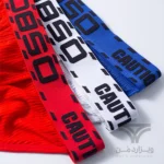 شورت مردانه اسلیپ بغل باز Breathable Men's bikini briefs اورجینال وارداتی برند 0850(BS) فانتزی پارچه کبریتی Caution