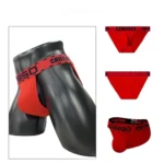 شورت مردانه اسلیپ بغل باز Breathable Men's bikini briefs اورجینال وارداتی برند 0850(BS) فانتزی پارچه کبریتی Caution