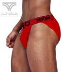 شورت مردانه اسلیپ بغل باز Breathable Men's bikini briefs اورجینال وارداتی برند 0850(BS) فانتزی پارچه کبریتی Caution