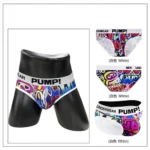 شورت مردانه اسلیپ اورجینال پامپ PUMP Men Printing Low Waist Briefs گرافیتی Graffiti