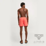 شلوارک سونایی و مایو مردانه اورجینال وارداتی برند Jack & Jones جک اند جونز آستردار صورتی گلبه ای