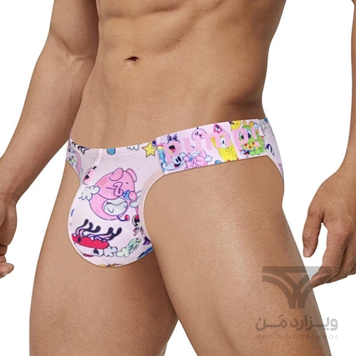 شورت مردانه اسلیپ پامپ Men's Playful Cartoon High Cut No-Tag Comfortable and Breathable Briefs اورجینال وارداتی برند PUMP فانتزی عروسکی کارتونی