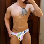 شورت مردانه اسلیپ پامپ Men's Playful Cartoon High Cut No-Tag Comfortable and Breathable Briefs اورجینال وارداتی برند PUMP فانتزی عروسکی کارتونی