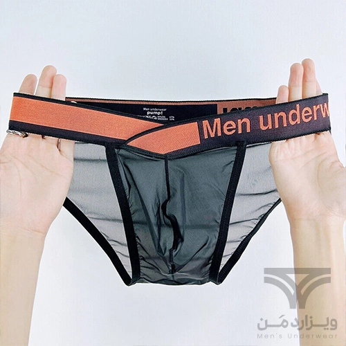 شورت مردانه اسلیپ اورجینال بغل باز تمام شیشه ای Pump Men's Modal Bikini Briefs Dual Waistband V-Suspension Transparent Ultra-thin برند پامپ