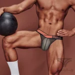 شورت مردانه اسلیپ اورجینال بغل باز تمام شیشه ای Pump Men's Modal Bikini Briefs Dual Waistband V-Suspension Transparent Ultra-thin برند پامپ