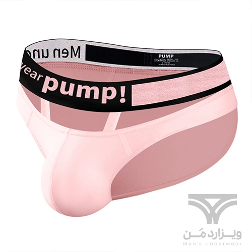 شورت مردانه اسلیپ جلو کش دار PUMP Breathable Men's bikini briefs اورجینال وارداتی برند پامپ فانتزی کش 5 سانتی