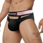 شورت مردانه اسلیپ جلو کش دار PUMP Breathable Men's bikini briefs اورجینال وارداتی برند پامپ فانتزی کش 5 سانتی