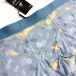 شورت مردانه ابریشمی یخی Ice Silk پادار وارداتی آنتی باکتریال طرح لیمو