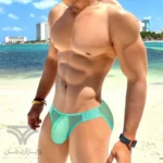شورت مردانه اسلیپ اورجینال Adannu Men's Semi-Transparent Comfortable High-Stretch Quick-Dry Bikini برند آدانو بدن نما نیمه شفاف