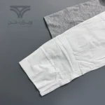 پک 2 تایی لگینگ مردانه کش پهن جذب UP2FASHION آلمان فلای دار فاق جادار سفید طوسی Extra Tight