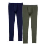 پک 2 تایی لگینگ مردانه کش پهن جذب UP2FASHION آلمان فلای دار فاق جادار سرمه ای سبز لجنی Extra Tight