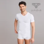 پک 2 تایی زیرپوش نیم آستین لیورجی Livergy آلمان یقه هفت سفید