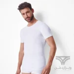پک 2 تایی زیرپوش نیم آستین لیورجی Livergy آلمان یقه گرد سفید