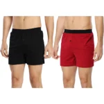 پک 2 تایی شورت مردانه کلاسیک دکمه دار اورجینال وارداتی CYZ Mens Multi-Pack 100% Cotton Knit Boxers Pajama Bottoms تمام نخ