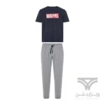 ست مردانه تیشرت و شلوار راحتی لیورجی Livergy آلمان طوسی سرمه ای مارول Marvel