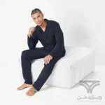 ست مردانه لباس خواب پیراهن و شلوار راحتی لیورجی Livergy آلمان سرمه ای