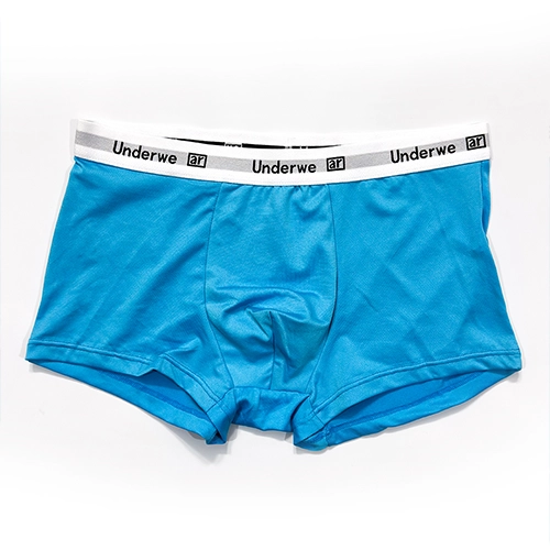 شورت مردانه باکسر بریف وارداتی کش پهن Underwear تک رنگ آبی و یاسی