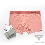 شورت مردانه ابریشم شیشه ای پادار کلوین کلاین Calvin Klein وارداتی آنتی باکتریال پاستیلی لوگو ژله ای برجسته